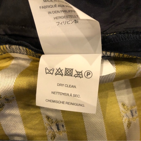 J.Crew Teddy flat front trousers navy jacquard with bee print size 6 EUC classic - Picture 9 of 10